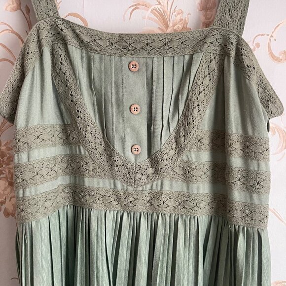 Matilda Jane Joanna Gaines Womens Dress S Lace Cottagecore Goblincore Mossy Boho - Picture 3 of 9